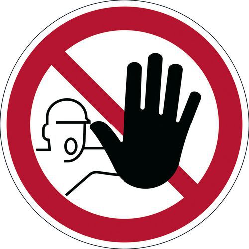 Pictograma adesivo para marcação no solo – entrada proibida – Durable