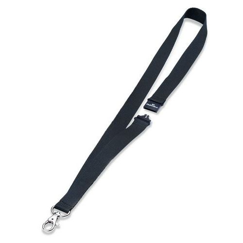 Cordão em têxtil com fecho de segurança e fixação por mosquetão – Durable