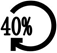 logo taux de matières recyclées utilisées