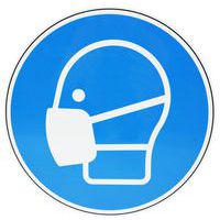 Painel de obrigação Uso de máscara em alumínio – Manutan Expert