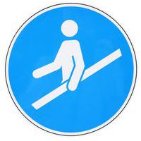 Painel de obrigação – utilizar o corrimão – Manutan Expert