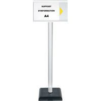 Poste com painel de informação A4 em PVC – Premium