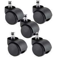 Conjunto de 5 rodízios para cadeira Budget