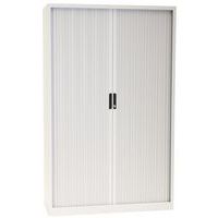 Armário alto, liso, com portas de persiana - Manutan