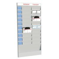 Quadro de planeamento semanal, 20 compartimentos – A4 – Paperflow