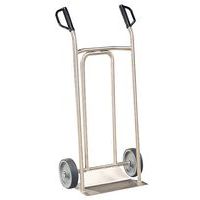 Transportador em inox – 250 kg – Roda em borracha – Aba fixa