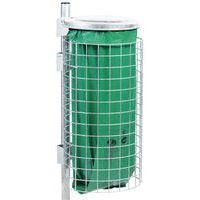Suporte para saco de lixo em poste com acabamento em aço - 110 L