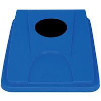 Tampa para caixote do lixo, Cores: Azul, Altura: 7 cm, Triagem selectiva: sim, Largura: 32.8 cm