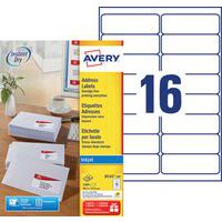 Etiqueta de endereço branca Avery – impressão a jato de tinta – Avery