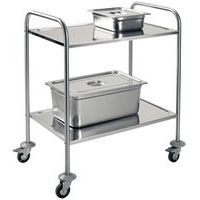 Carro inox - 2 plataformas - Capacidade 60 kg