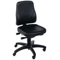 Cadeira de oficina ergonómica baixa com rodízios – Manutan Expert