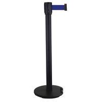 Poste preto com correia de 2 m – base com rodízios - Manutan Expert