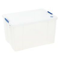 Caixa de arrumação e tampa – comp. 320 a 580 mm – 10 a 70 L – Manutan Expert, Capacidade: 85 L