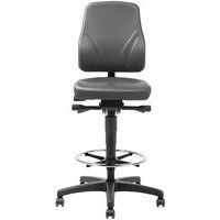 Cadeira de oficina ergonómica alta com rodízios – Manutan Expert