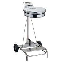 Suporte móvel para saco com pedal em inox – 110 L