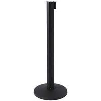 Poste de alumínio preto com cinta de 2,7 m - Conjunto de 2 - Showdown Displays