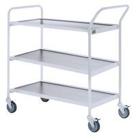 Carro móvel cinzento – 3 plataformas – capacidade de 150 kg