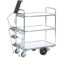 Carro com escada – 3 plataformas – capacidade de 300 kg