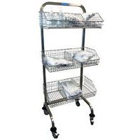 Carro médico em inox com cestos – Com separador