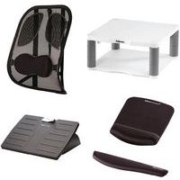 Pack ergonómico para teletrabalho Conforto Plus + apoio para o pulso de oferta! – Fellowes