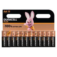 Pilha alcalina AA Plus 100% – 12 unidades – Duracell
