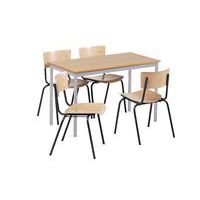 Conjunto de cantina em faia – tampo em faia