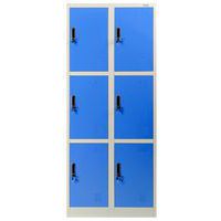 Cacifo em metal com 6 compartimentos azul – Manutan Expert