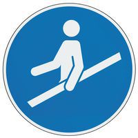 Painel de obrigação – utilizar o corrimão – PVC – Manutan Expert