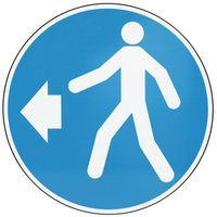 Painel – circulação de peões pela esquerda – Manutan Expert