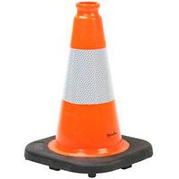 Cone de sinalização com 1 faixa refletora - Manutan Expert