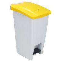 Caixote de lixo móvel com pedal – 60 L - Manutan Expert