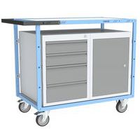 Carro de oficina equipado Eversteel – 4 gavetas + 1 porta – 250 kg – FIMM