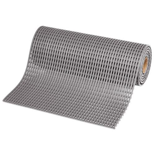 Plataforma gradeada em PVC antibacteriano Akwadek C 60 – cinzenta – Notrax