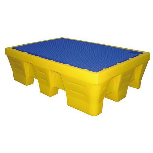 Palete de retenção com plataforma gradeada – 240 L