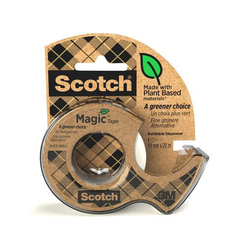 Fita Scotch® Magic™ com desenrolador reciclado – Scotch