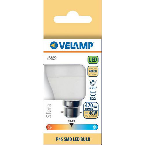 V-TAC LED-Glühbirnen Set, 6 Stück, E14, 5,5W, Warmweiß 2700K – Energiesparend, Langlebig