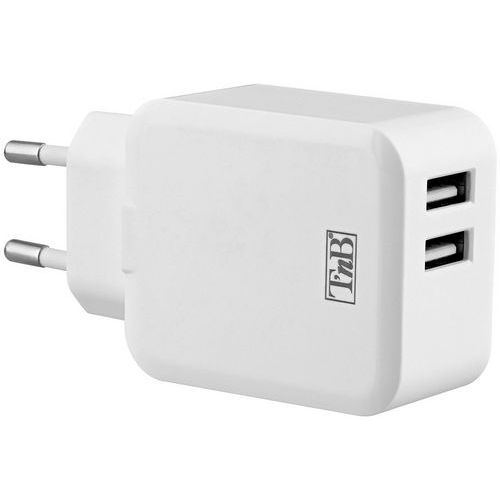Carregador de rede elétrica 2 USB de 4,8 A – T'nB Carregador de rede elétrica 2 USB de 4,8 A – T'nB