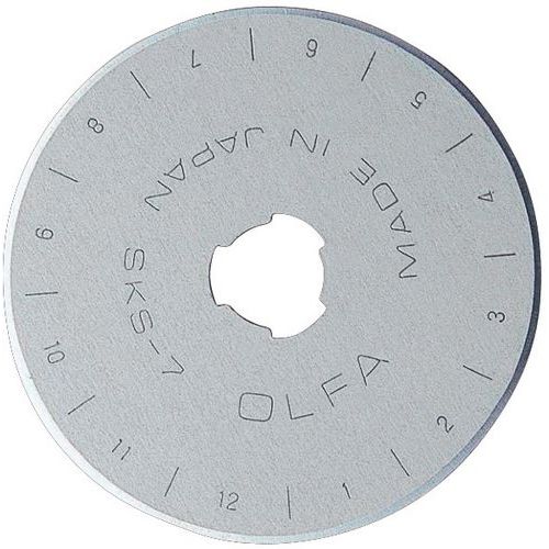 Lâmina sobressalente para faca de segurança - Modelo com lâmina rotativa - 45 mm Lâmina sobressalente para faca de segurança - Modelo com lâmina rotativa - 45 mm