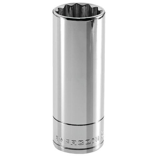 Chave de caixa métrica 3/8 de comprimento - 12 faces - Capacidade de 7 a 12 mm Chave de caixa métrica 3/8 de comprimento - 12 faces - Capacidade de 7 a 12 mm