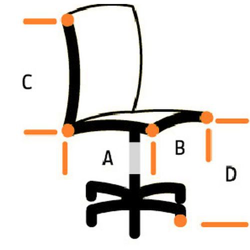 A= 54 cmB= 51 cmC= 71 cmD= 46-55.5 cm A= 54 cmB= 51 cmC= 71 cmD= 46-55.5 cm