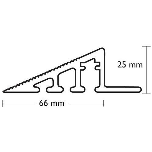 Rampa de acesso para pisos gradeados em plástico Rampa de acesso para pisos gradeados em plástico