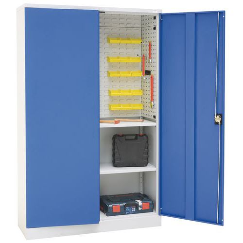 Armário de portas rebatíveis em kit com painel - Alto - Manutan Armário de portas rebatíveis em kit com painel - Alto - Manutan
