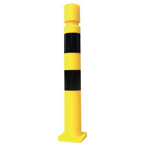 Poste com memória de forma - Cabeça cilíndrica - Com placa - Ø 80 mm - A 800 mm Poste com memória de forma - Cabeça cilíndrica - Com placa - Ø 80 mm - A 800 mm