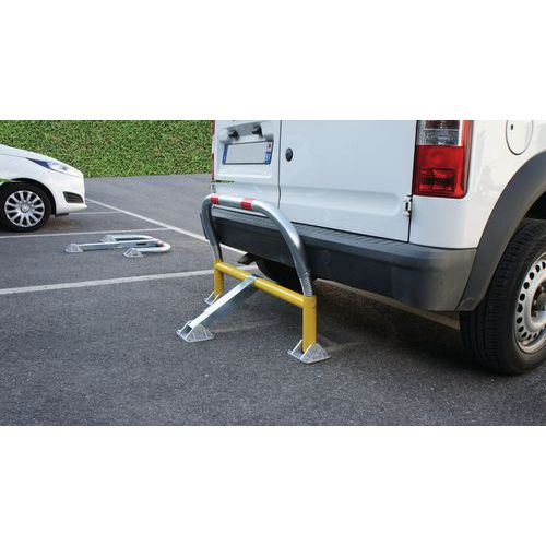 Barreira de estacionamento flexível com amortecedores