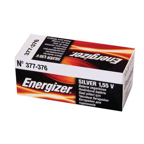 Pilha de óxido de prata para relógios – 376 – 377 – Energizer Pilha de óxido de prata para relógios – 376 – 377 – Energizer