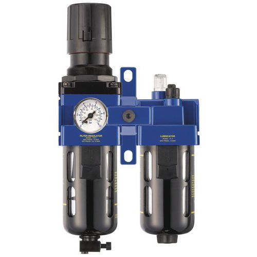 Filtro regulador - lubrificador 1/2 Gás BSP Filtro regulador - lubrificador 1/2 Gás BSP