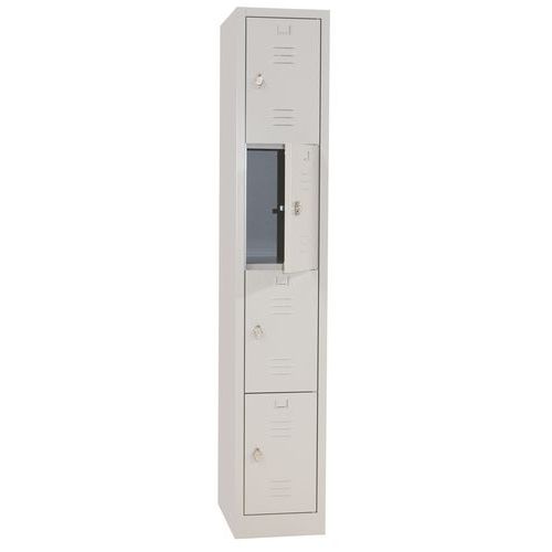 Cacifo multicompartimentos – largura: 300 mm – com base – Manutan Cacifo multicompartimentos – largura: 300 mm – com base – Manutan