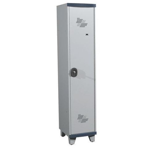 Cacifo com 1 coluna Seamline Optimum® – Coluna de 400 mm de largura – Com pés – Acial Cacifo com 1 coluna Seamline Optimum® – Coluna de 400 mm de largura – Com pés – Acial