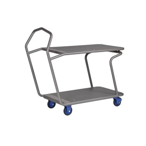 Carro de 2 plataformas ergonómico Edcar - Capacidade de 300 kg Carro de 2 plataformas ergonómico Edcar - Capacidade de 300 kg