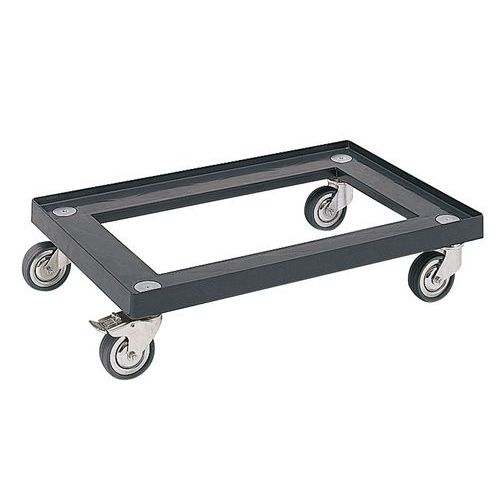Base com rodas para caixas de norma europeia Base com rodas para caixas de norma europeia